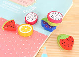 60pcs Rubber Eraser Cute Fruits Styling Pencil Eraser for Children Study Supplies