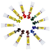 Professional 12 Color Set of Art Oil Paint in 12ml Tubes
