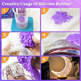 LET'S RESIN Silicone Mold Making Kit 25A, Mold Making Silicone Rubber Flexible & Firm, Liquid Silicone for Mold Making, Molding Silicone for Casting Resin Molds, Silicone Molds (Purple,20.8OZ)