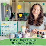 Purple Ladybug Soy Candle Making Crafts for Adults Women - DIY Candle Making Kit for Beginners with Eucalyptus, Rosemary, & Peppermint Scents - Great Gifts for Mothers Day, Easy Candle Kits for Teens