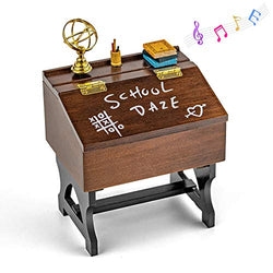 Music Box Birthday Christmas Anniversary Son Daughter Gift, Wooden Musical Box with Storage Gifts for Kids Student Teacher Wife Girlfriend Boyfriend Wind-Up Mini Mechanical Melody Castle in The Sky