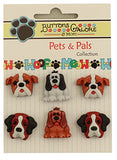 Buttons Galore PPGROUP Pets & Pals 3D Buttons - Set of 6 Cards