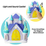 Boley Ice Castle Princess Dollhouse - 26 Piece Doll House Toy Playset with Large Light and Sound Castle, Little Princesses, Palace Furniture and Frozen Kingdom Garden for Little Girls