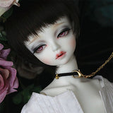 Zgmd 1/4 BJD Doll Ball Jointed Doll Mermaid Doll Head With Face Make Up Half Close Eyes