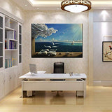 ZENDA Salvador Dali Wall Art Dalí Wave Book Framed Painting Canvas Art for Bedroom Livingroom Decoration Ready to Hang