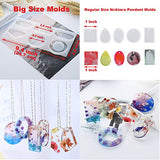 EuTengHao 132Pcs Animal Silicone Molds DIY Resin Casting Molds Kit Contains 4 Bears Resin Molds Rabbit Cat Paw Mold Necklace Pendant Resin Molds Time Gem Eiffel Tower Jewelry Crystal Resin Mold