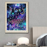 DIY 5D Diamond Painting Kits for Adults Kids Full Drill Moon Diamond Art Craft for Home Wall Decor (11.8 x 15.8 in)