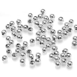 Bulk Buy: Darice DIY Crafts Loose Pearl Beads Silver Plated Round 4mm (3-Pack) 1118-86