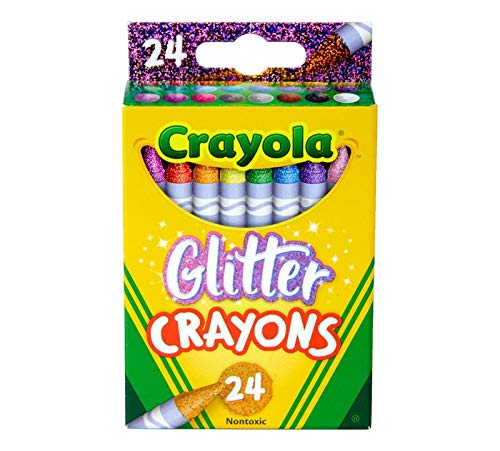 Crayola Glitter Crayons, Back to School Supplies, 24Count