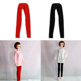 2PCS 1 4 Scale Fashion Tights and Trousers - 45cm Dolls Clothes and Accessories for BJD Dolls Blythe Doll Black & Red