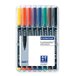Staedtler(R) Mars(R) Lumocolor(R) 80% Recycled Permanent Markers, Broad, Assorted Colors, Pack Of 8