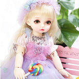 HGFDSA 1/6 BJD Doll Full Set 26Cm 10.2Inch Jointed SD Dolls Toy Handmade Girl Dolls Clothes Shoes Wig Makeup