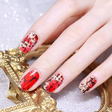 Halloween Semi Cured Gel Nail Polish Strips, Kalolary Halloween Gel Nail Stirps Full Wraps Stickers for Nails, Day of The Dead Skeleton Nail Art Stickers for Nails Decorations Halloween Party