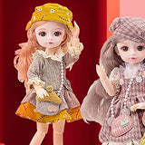 MERIGLARE Cute 13 Moveable Joint 26cm BJD Doll with Dress & Shoes , Orange Hair