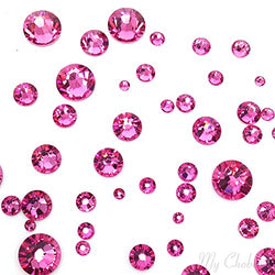 ROSE (209) pink 144 pcs Swarovski 2058/2088 Crystal Flatbacks pink rhinestones nail art mixed