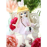 YILIAN BJD Doll Clothes Dress Handmade Lovely Pink Long Sleeve Dress and Hat Accessories for BJD SD Dolls - No Doll,1/6