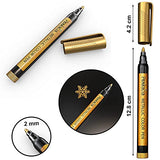 Penkacia Metallic Marker Pens Set of 10 - Water Based Safe Scrapbook Markers for Black Paper, Rock,Ceramic, Card Making