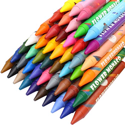 Flower Monaco Silky Crayons for Toddlers, Safe Non Toxic, Twistable  Washable, Easy to Hold Large Crayons for Babies and Children