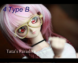 1/3 BJD Cute Retro Eye Glasses / Nonsexual Eyeglass for SD Dolls Dollfie LUTS AOD DOD / Free Glasses Case