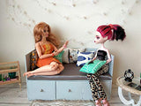 Miniature Dollhouse Pillows, BJD doll Bedroom Decor Diorama Prop Bedding Cushion