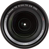 Sony Vario-Tessar T FE 24-70mm f/4 ZA OSS Interchangeable Full Frame Zoom Lens + Lens Hood + Lens Pouch + 3 Piece Filter Kit and Lens Cleaning Kit