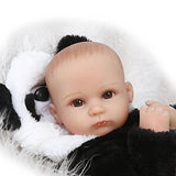 Pinky Lovely 42cm 17inch Reborn Baby Dolls Lifelike Soft Silicone Dolls Realistic Looking Newborn Doll Toddler in Panda Cute Toy Child Birthday and Xmas Gift