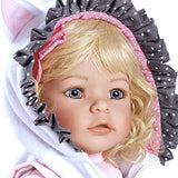 Adora ToddlerTime "The Cat's Meow" Doll with cat themed outfit, hooded vest and fuzzy cat purse