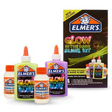 Elmer’S Celebration Slime Kit | Slime Supplies Include Assorted Magical Liquid Slime Activators and Assorted Liquid Glues, 10 Count & Glow in The Dark Slime Kit | Slime Supplies, 4 Piece Kit
