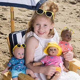 Adora Beach Baby Doll Sunny, 13 inch Beach Toy with Sun Activated Freckles & Rosy Cheeks