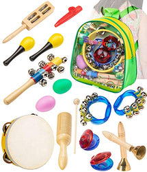 Smarkids Musical Instruments Toddler Toys - Professional Preschool Music Education Toys Percussion Instruments Set Music Early Learning Toys for Boys and Girls with Storage Backpack