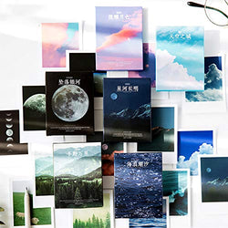 Nature Universe Stickers Set - MAXLEAF 180PCS Scenery Sky Plants Flowers Planets Stickers for Decoration Planners Scrapbook Laptops Bullet Journaling Junk Journals (Romantic Scenery)