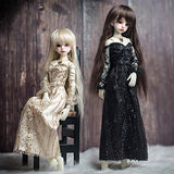 HMANE BJD Doll Clothes 1/4, Evening Dress Princess Dress for 1/4 BJD Dolls (Black Swan) (No Doll)
