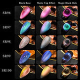 MEET ACROSS 9D Cat Eye Gel Nail Polish Set Soak Off UV LED Light Starry Sky Effect Magic Gel Nail Polish Kit Manicure Nail Art Gift Kit 6 Colors Free Magnet Stick