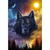 5D Diamond Painting Kits for Adults Watching Wolf by VizuArts | Full Drill Canvas DIY Diamond Art Painting Kit Stress Relief Craft for Home Wall Decor (16x24in)