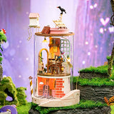 Rolife DIY Miniature Dollhouse Kit - Tiny Witch House Kit with Cover and Furniture Diorama Gifts for Adults/Parents/Teens (Secluded Neighbour)