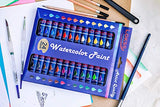 Lokss Watercolor Paint Set - 24 Colors - Non Toxic & Vivid Colors – Premium Quality for Artists,