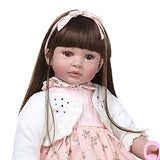 Zero Pam Reborn Baby Dolls 24 inch Reborn Girl Toddler Life Size Dolls Vinyl Silicone Babies Safty Toys for Girls Age 3+