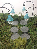 Fairy Garden Miniature Hanging Lanterns and Stepping Stones. 10 Piece Set. Dollhouse, Terrarium Decor.