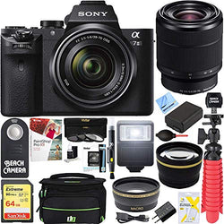 Sony a7 II Mirrorless E-Mount Alpha Camera with Full Frame Sensor and FE 28-70mm F3.5-5.6 OSS Lens SEL2870 + 64GB SDXC Memory Kit + Spare Battery Accessory Bundle