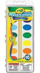 Crayola 530555 Washable Watercolor Paint, 16 Assorted Colors