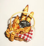Basket with bread. Dollhouse miniature 1:12