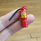 BARMI Cute Miniature 1:12 1:6 Simulation Fire Extinguisher Dollhouse Accessories Decor,Perfect DIY Dollhouse Toy Gift Set Red