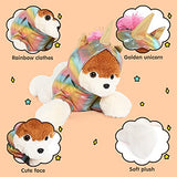 Tezituor 25.6 Inches Dog Plush Toy Set for Girls,4 Colorful Dogs in Mommy Dog’s Belly,Unique Stuffed Dogs Gifts for Children.