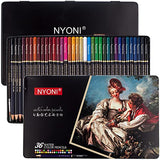 Nyoni Watercolor Pencils Set of 36 with Brush for Professional painter,Beginners,Students Drawing Supplies