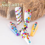 Two Boxes 4520 Pcs of Flatback Round Multiple Color Nail Art Rhinestones Colorful Crystal Kits 12 Colors+Golden Yellow Rhinestones with Pickup Pencil and Tweezer For Home DIY and Professional Use