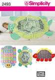 Simplicity Children's Caterpillar, Turtle, and Dinosaur Rag Quilt Sewing Patterns, One Size