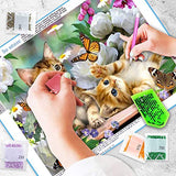 NEILDEN Cat Diamond Art Kits for Kids, DIY 5D Diamond Painting Animals, Full Drill Diamond Painting Kits for Adults Clearance 30x40cm/11.8×15.7Inches