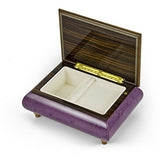 Old World 18 Note Italian Violet Floral Music Jewelry Box - Many Songs to Choose - Don't It Make My Brown Eyes Blue