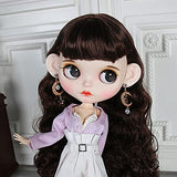 Hiocpl 1/6 BJD Doll is Similar to Blythe Doll White Skin 19 Ball Jointed Doll with 9 Pairs Replaceable Hands Action Figure DIY Toy Set