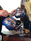 VENSILA Turkish Tea Pots for Stove Top - Handmade Copper Tea Kettle for Stove Top - Decorative Housewarming Gifts for Women - Vintage Teapot Set